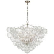 Visual Comfort Signature - JN 5122BSL/CG - LED Chandelier - Talia - Burnished Silver Leaf and Clear Swirled Glass