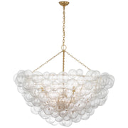 Visual Comfort Signature - JN 5123G/CG - LED Chandelier - Talia - Gild and Clear Swirled Glass