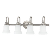 Hudson Valley - 3804-SN - Four Light Bath Bracket - Plymouth - Satin Nickel