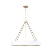 Capital Lighting - 453041RE - Four Light Chandelier - Weller - Matte Brass and White
