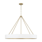Capital Lighting - 453061RE - Six Light Chandelier - Weller - Matte Brass and White