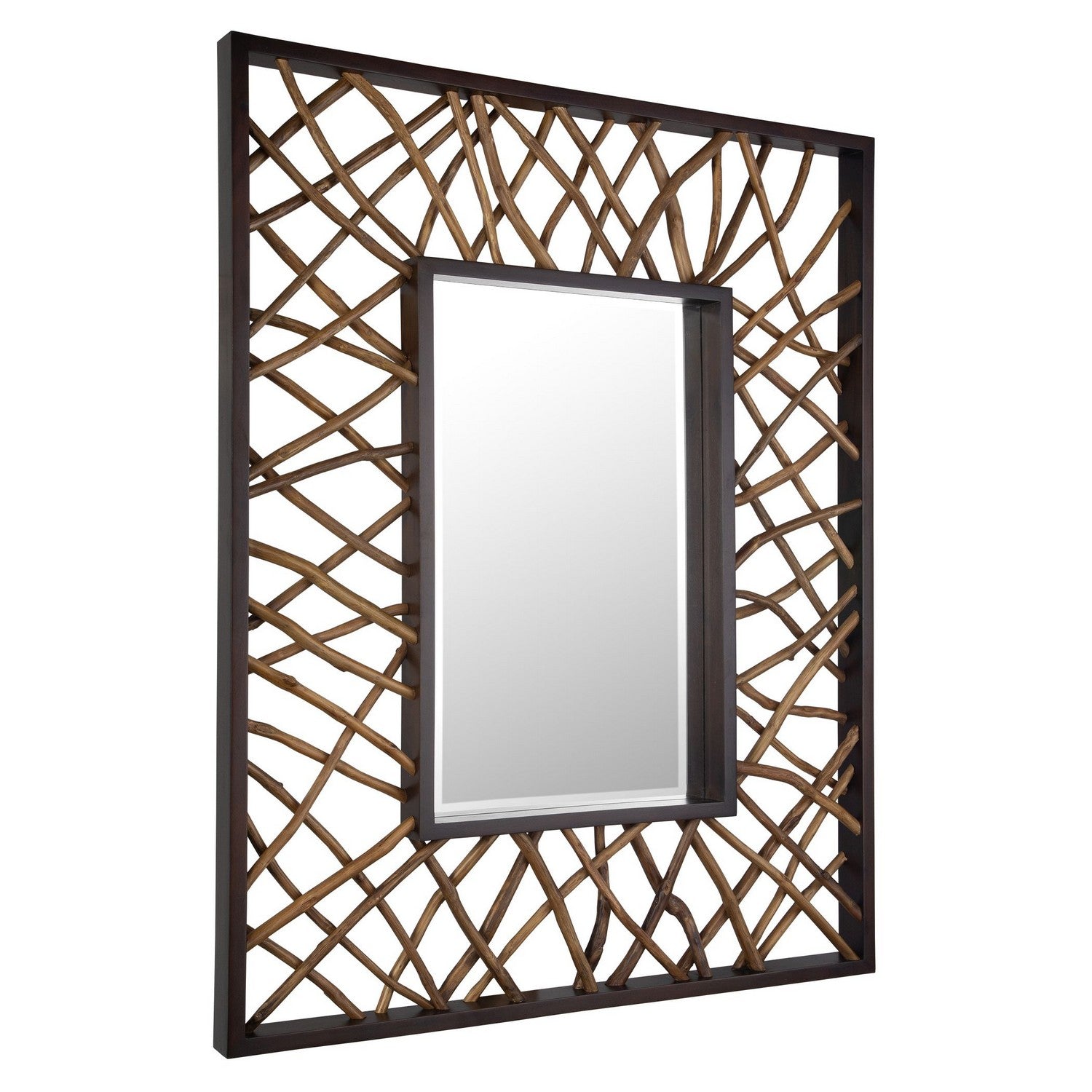 Uttermost - 08184 - Mirror - Teak Maze - Solid Mahogany Wood