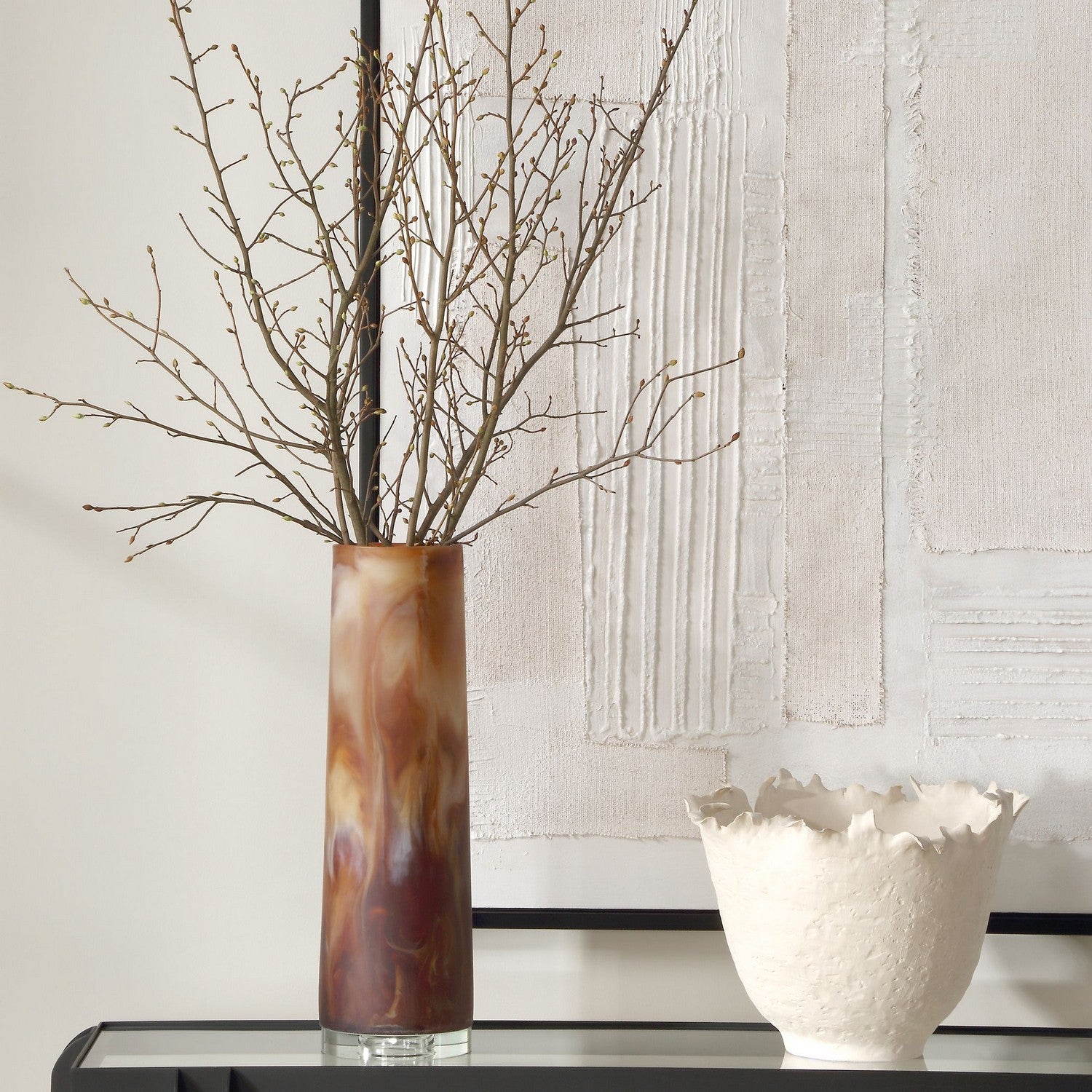 Uttermost - 18143 - Vase - Iced - Caramel And Brown