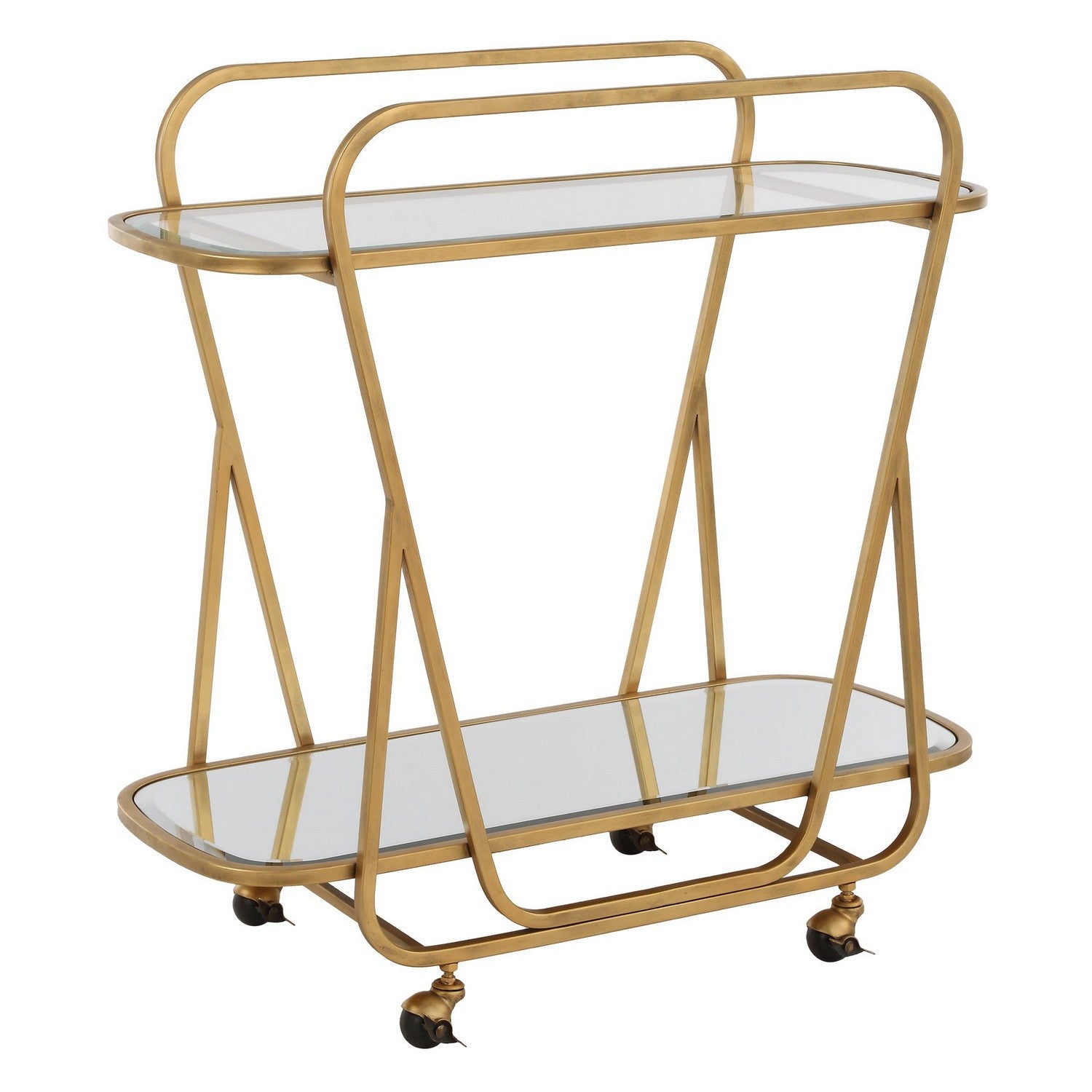 Uttermost - 22907 - Serving Cart - Swain - Antique Brass