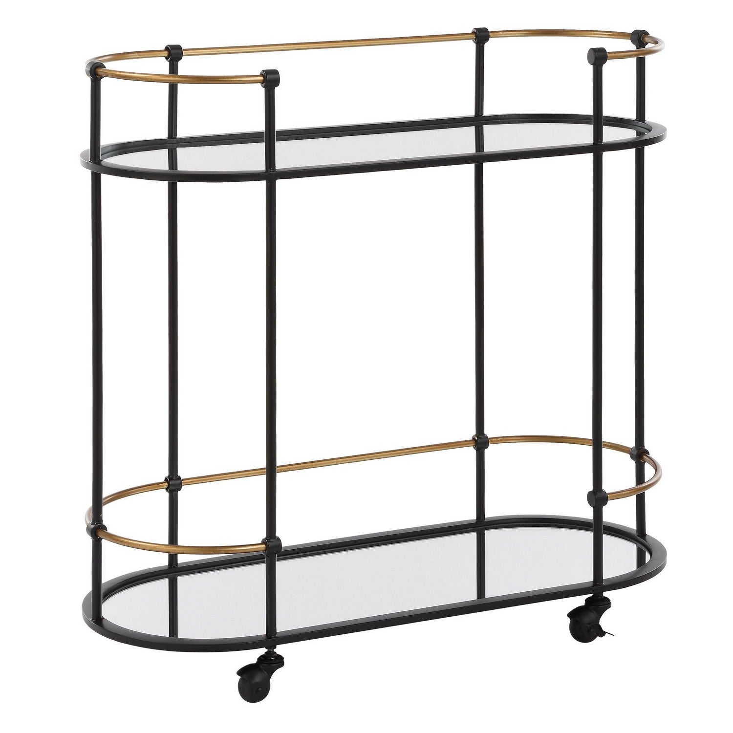 Uttermost - 24186 - Bar Cart - Andre - Satin Black