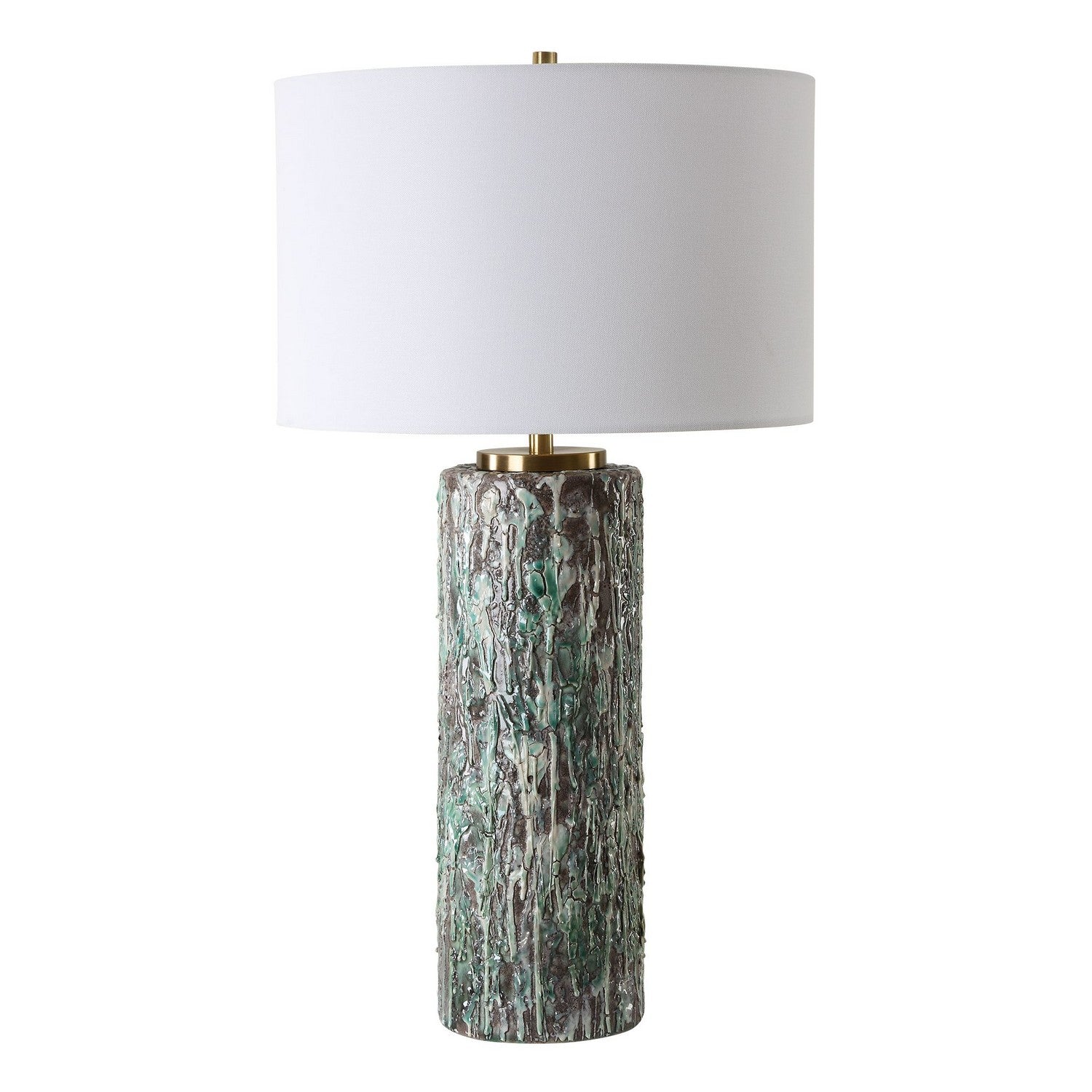 Uttermost - 30350 - One Light Table Lamp - Meltdown - Charcoal Background. Brass