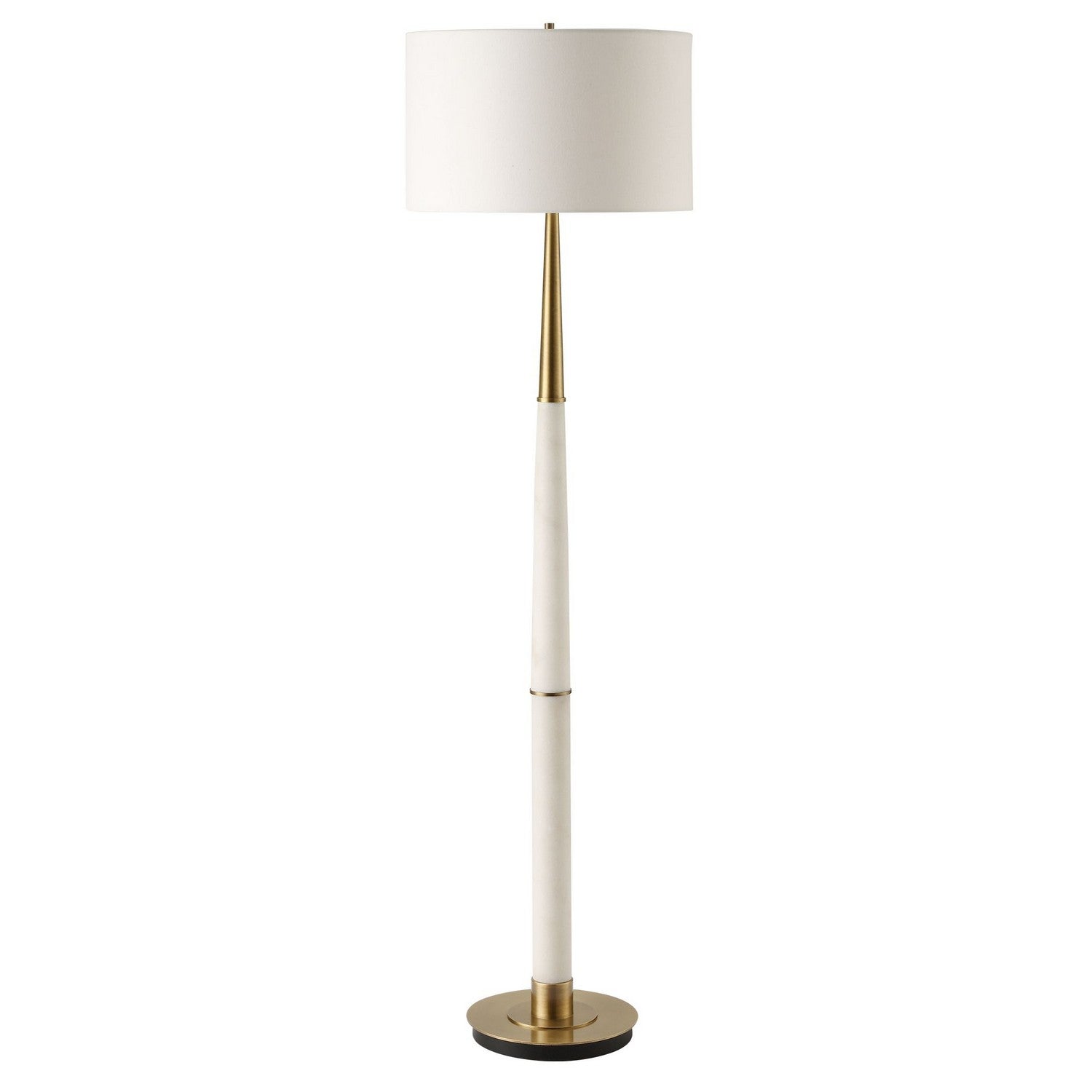 Uttermost - 30374 - One Light Floor Lamp - Faro - Brushed Antique Brass