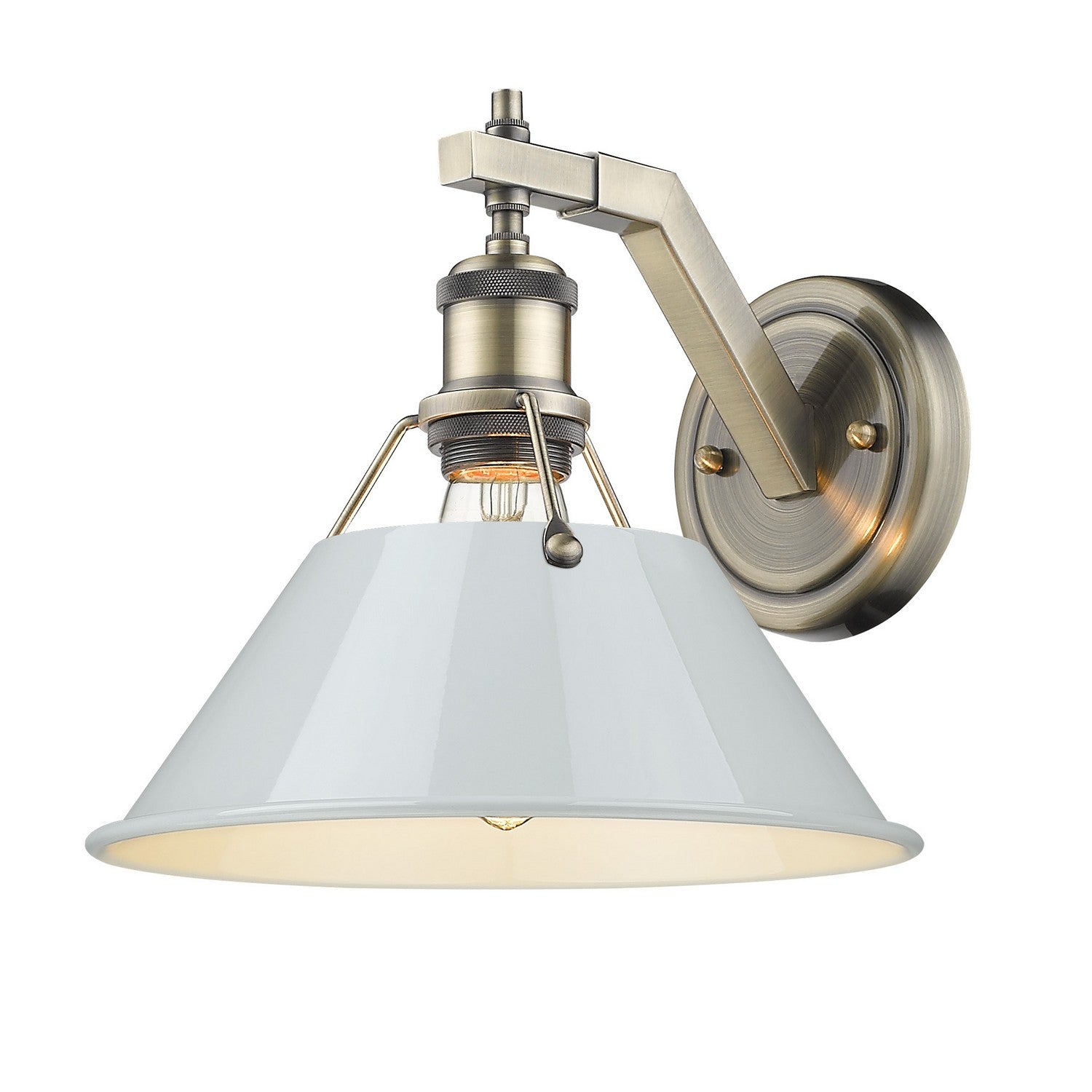 Golden - 3306-1W AB-DB - One Light Wall Sconce - Orwell - Aged Brass