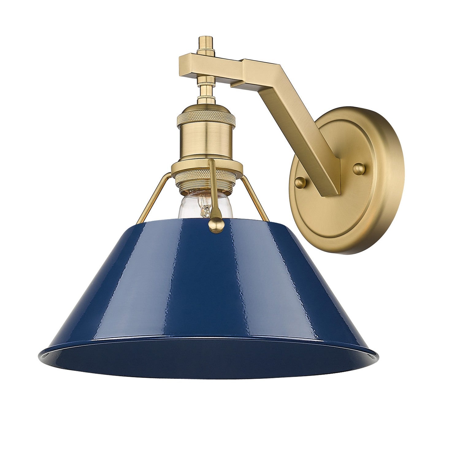 Golden - 3306-1W BCB-NVY - One Light Wall Sconce - Orwell - Brushed Champagne Brass