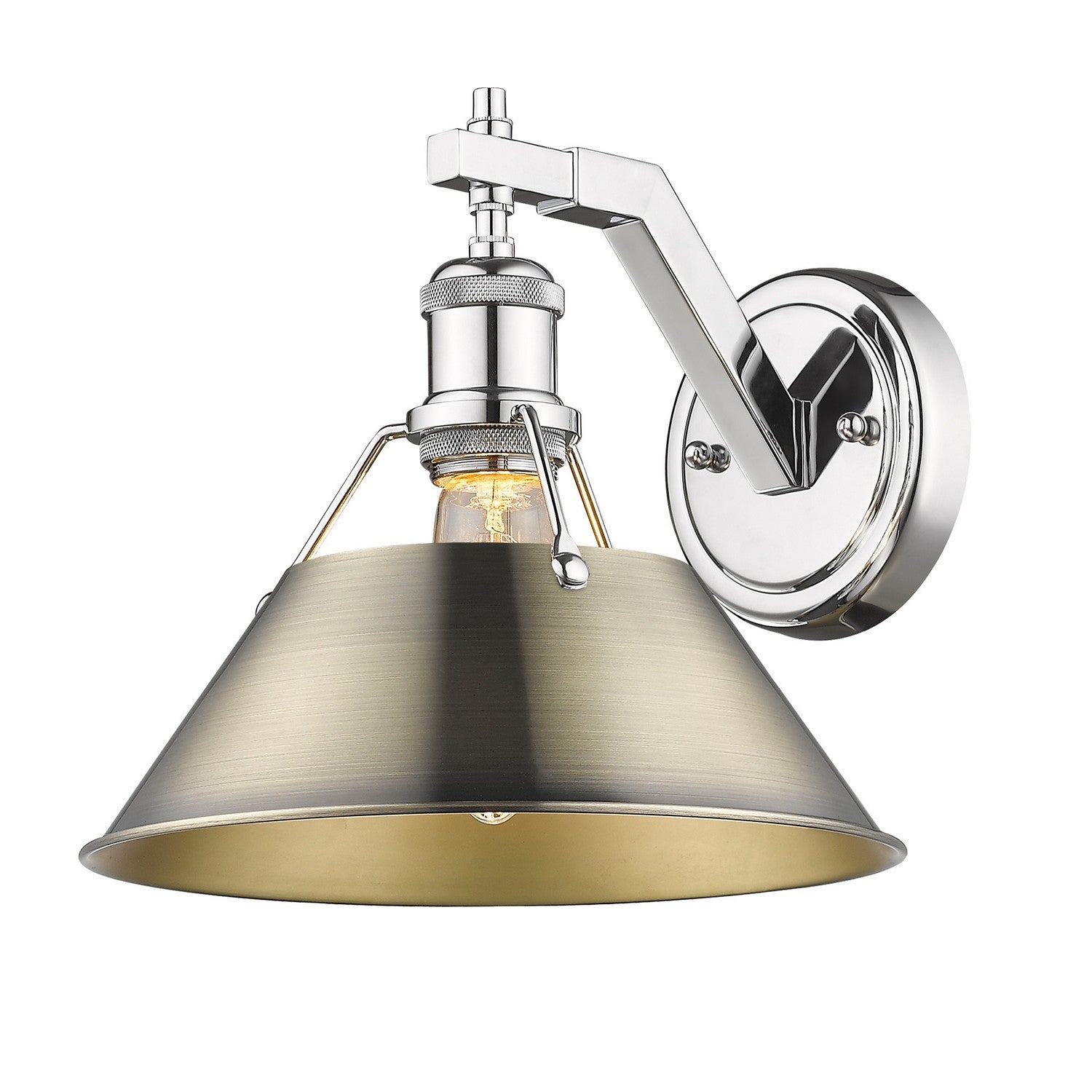 Golden - 3306-1W CH-AB - One Light Wall Sconce - Orwell - Chrome