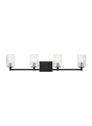 Generation Lighting - GLV1044MBK - Four Light Wall / Bath - Lando - Midnight Black