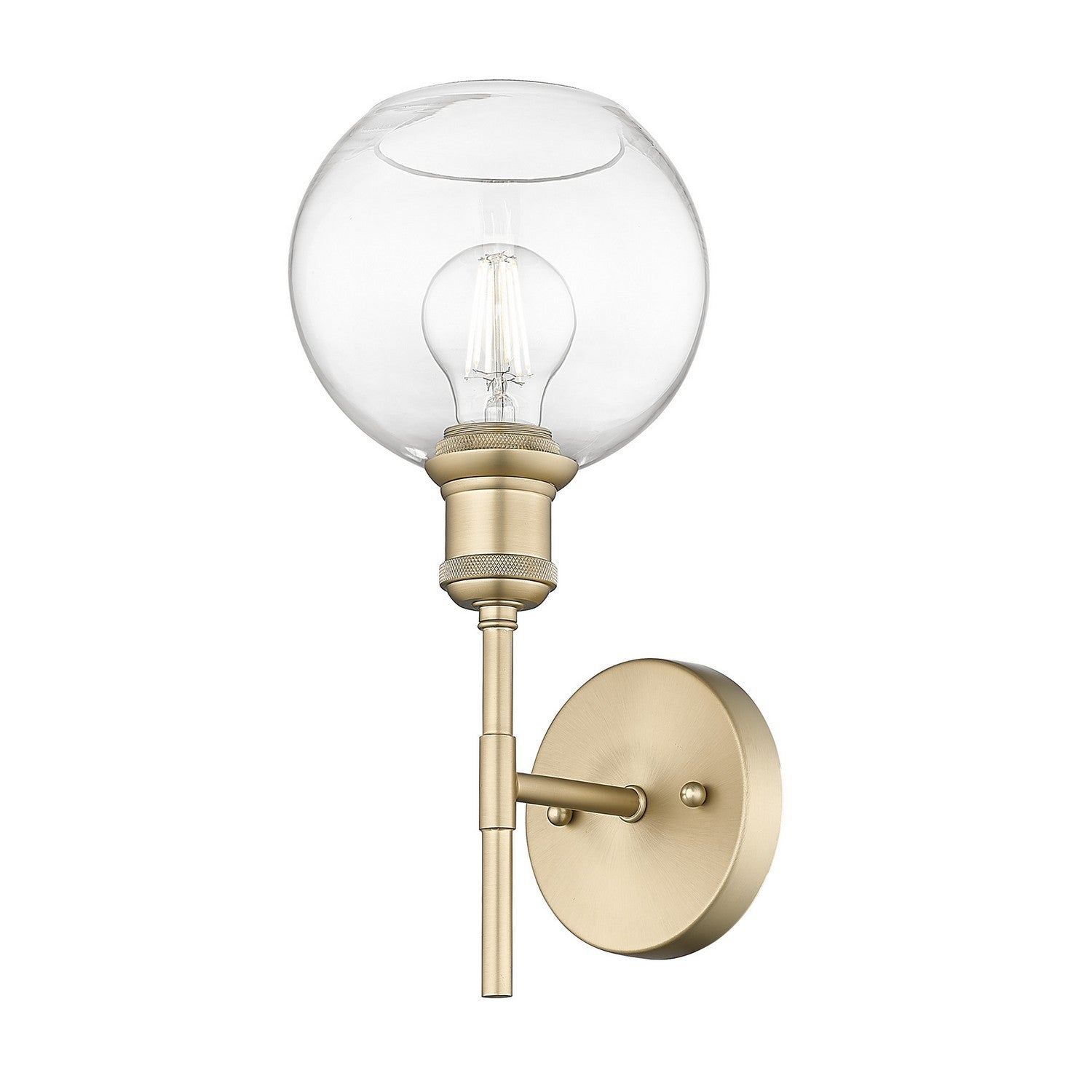 Golden - 1945-1W BCB-GLOBE-CLR - One Light Wall Sconce - Axel - Brushed Champagne Brass