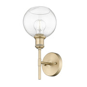 Golden - 1945-1W BCB-GLOBE-CLR - One Light Wall Sconce - Axel - Brushed Champagne Brass