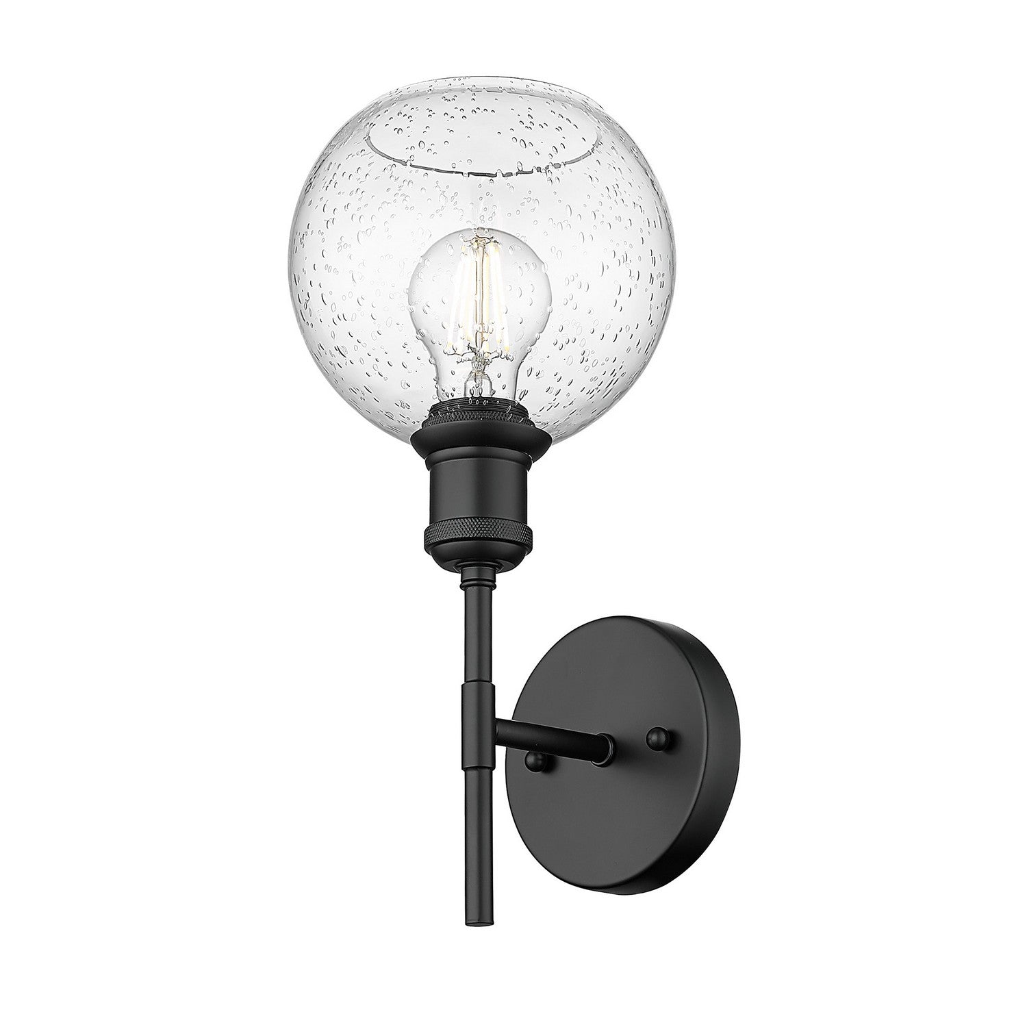 Golden - 1945-1W BLK-GLOBE-SD - One Light Wall Sconce - Axel - Matte Black