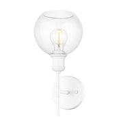 Golden - 1945-1W WHT-GLOBE-CLR - One Light Wall Sconce - Axel - Matte White