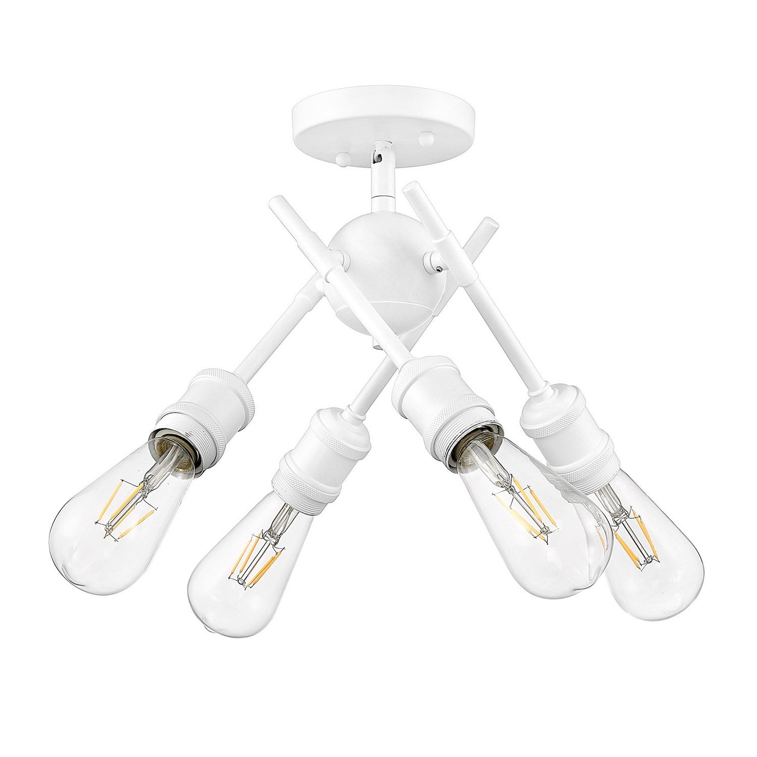 Golden - 1945-SF WHT - Four Light Semi-Flush Mount - Axel - Matte White