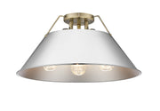 Golden - 3306-3FM AB-CH - Three Light Flush Mount - Orwell - Aged Brass