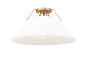 Golden - 3306-3FM BCB-OP - Three Light Flush Mount - Orwell - Brushed Champagne Brass