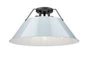Golden - 3306-3FM BLK-DB - Three Light Flush Mount - Orwell - Matte Black
