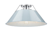 Golden - 3306-3FM CH-DB - Three Light Flush Mount - Orwell - Chrome