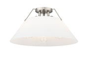 Golden - 3306-3FM PW-OP - Three Light Flush Mount - Orwell - Pewter