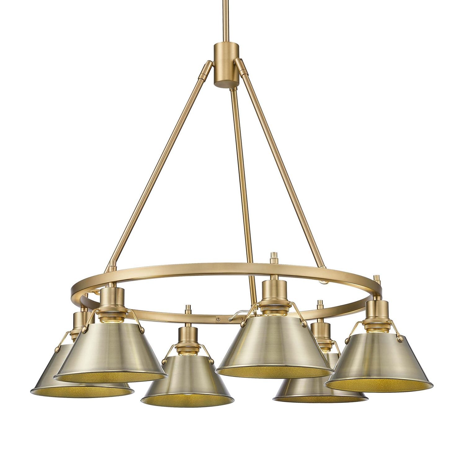 Golden - 3306-6 BCB-AB - Six Light Chandelier - Orwell - Brushed Champagne Brass