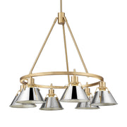 Golden - 3306-6 BCB-CH - Six Light Chandelier - Orwell - Brushed Champagne Brass