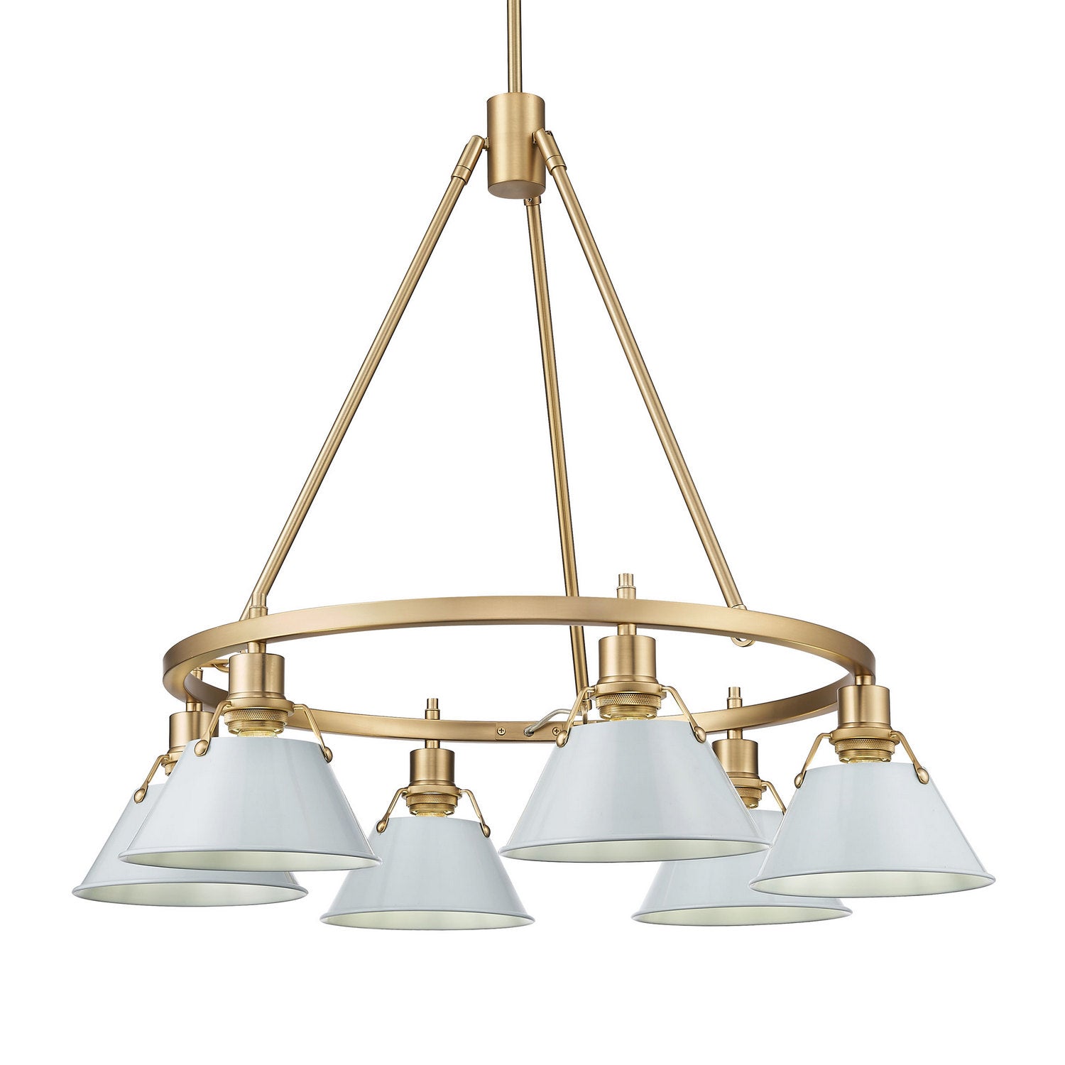 Golden - 3306-6 BCB-DB - Six Light Chandelier - Orwell - Brushed Champagne Brass