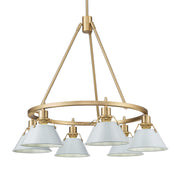 Golden - 3306-6 BCB-DB - Six Light Chandelier - Orwell - Brushed Champagne Brass