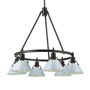 Golden - 3306-6 BLK-DB - Six Light Chandelier - Orwell - Matte Black