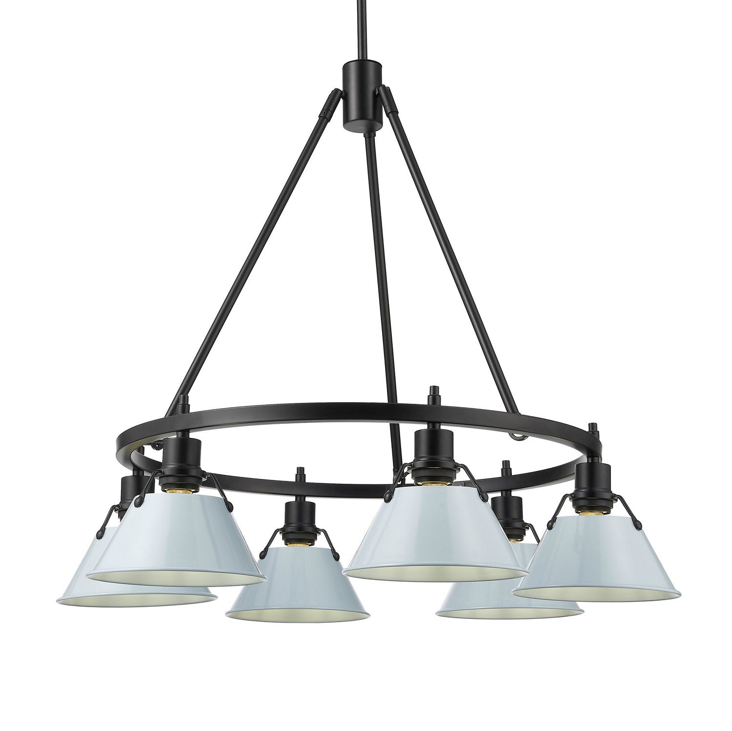 Golden - 3306-6 BLK-DB - Six Light Chandelier - Orwell - Matte Black