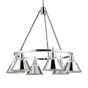 Golden - 3306-6 CH-CH - Six Light Chandelier - Orwell - Chrome