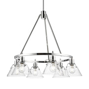 Golden - 3306-6 CH-CLR - Six Light Chandelier - Orwell - Chrome