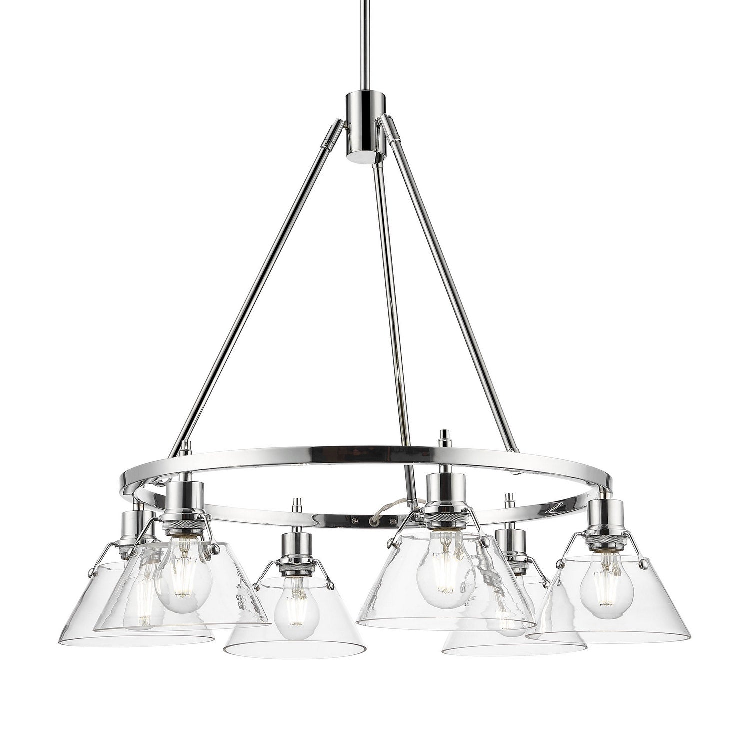 Golden - 3306-6 CH-CLR - Six Light Chandelier - Orwell - Chrome
