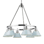 Golden - 3306-6 CH-DB - Six Light Chandelier - Orwell - Chrome
