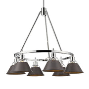 Golden - 3306-6 CH-RBZ - Six Light Chandelier - Orwell - Chrome