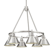 Golden - 3306-6 PW-PW - Six Light Chandelier - Orwell - Pewter