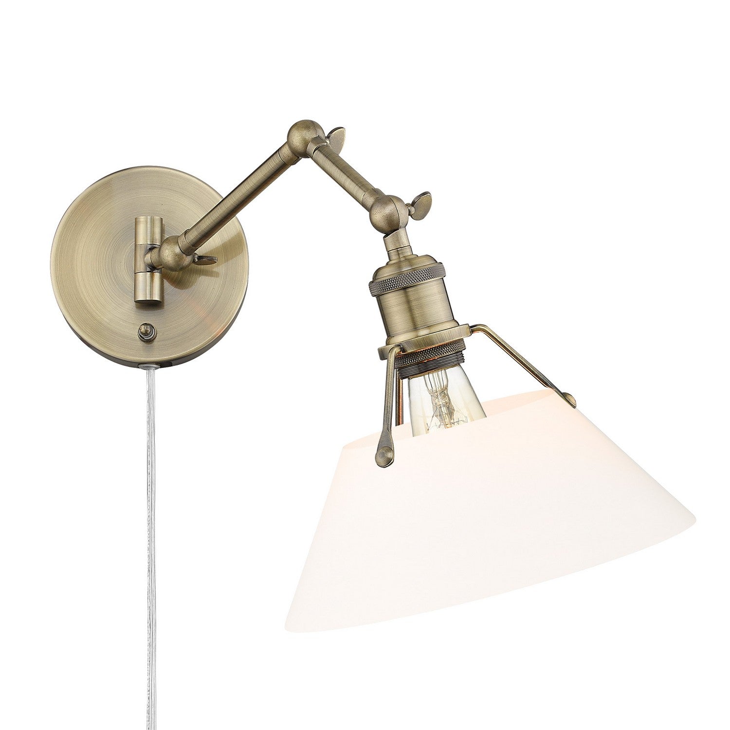 Golden - 3306-A1W AB-OP - One Light Wall Sconce - Orwell - Aged Brass