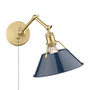 Golden - 3306-A1W BCB-NVY - One Light Wall Sconce - Orwell - Brushed Champagne Brass