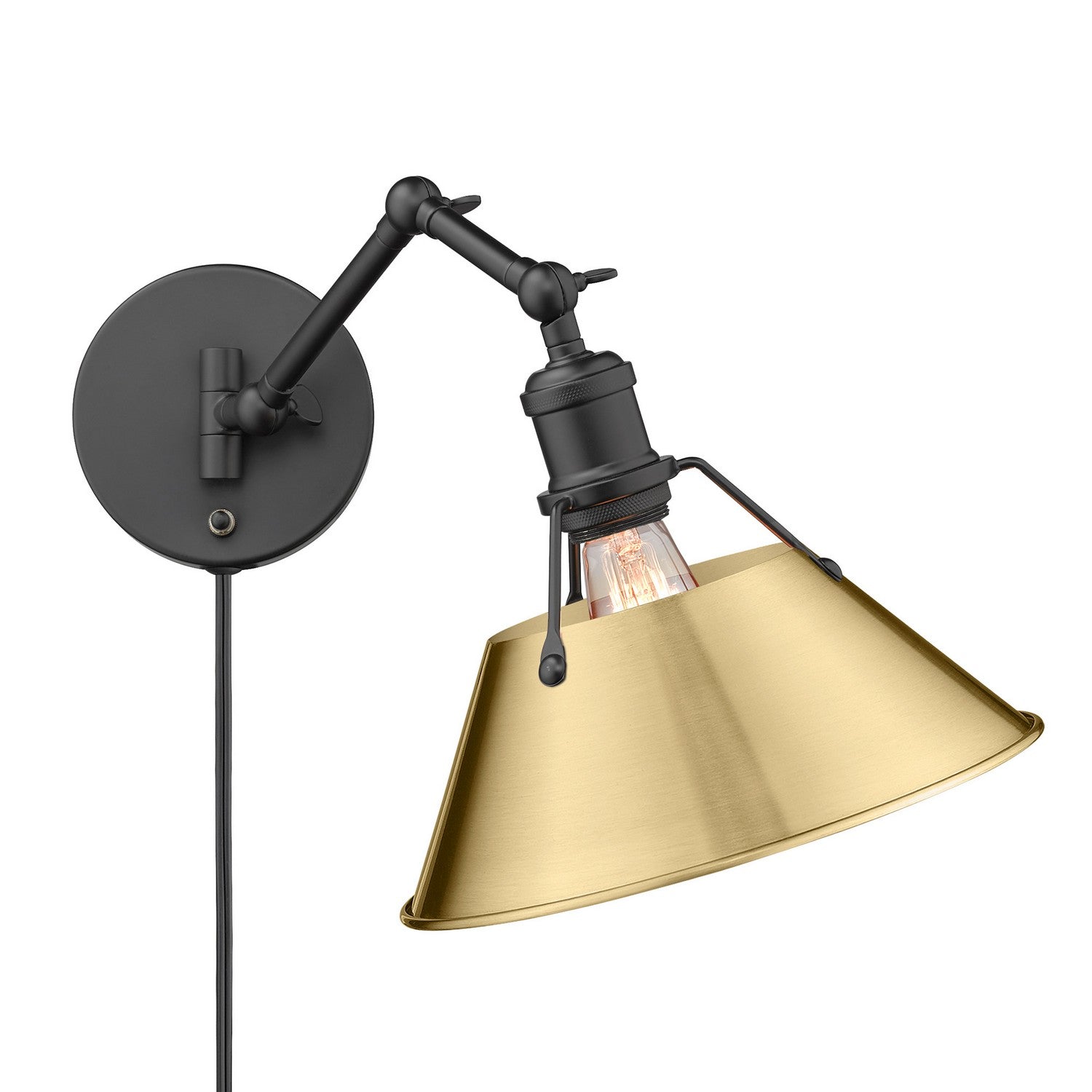 Golden - 3306-A1W BLK-BCB - One Light Wall Sconce - Orwell - Matte Black