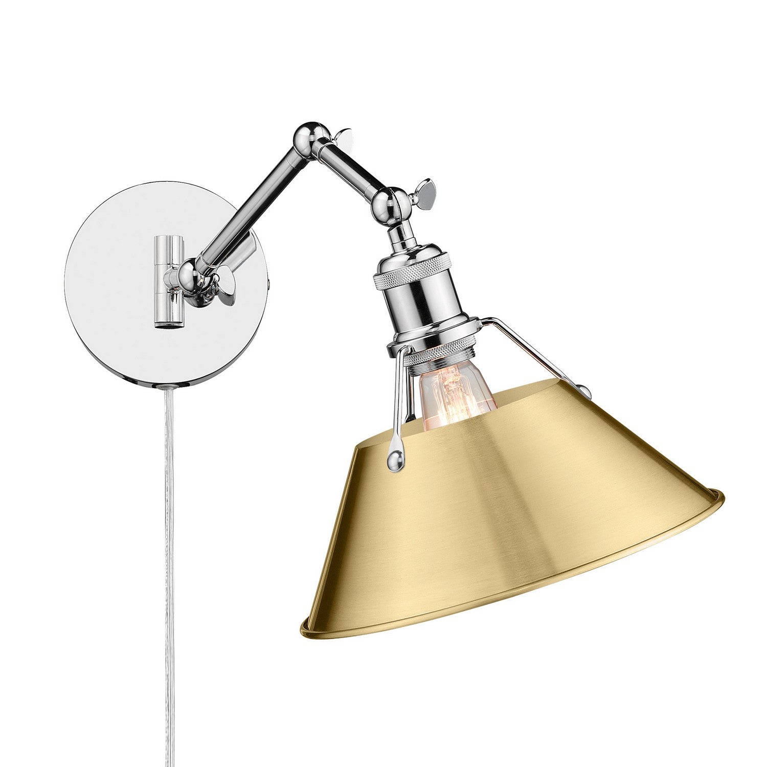Golden - 3306-A1W CH-BCB - One Light Wall Sconce - Orwell - Chrome
