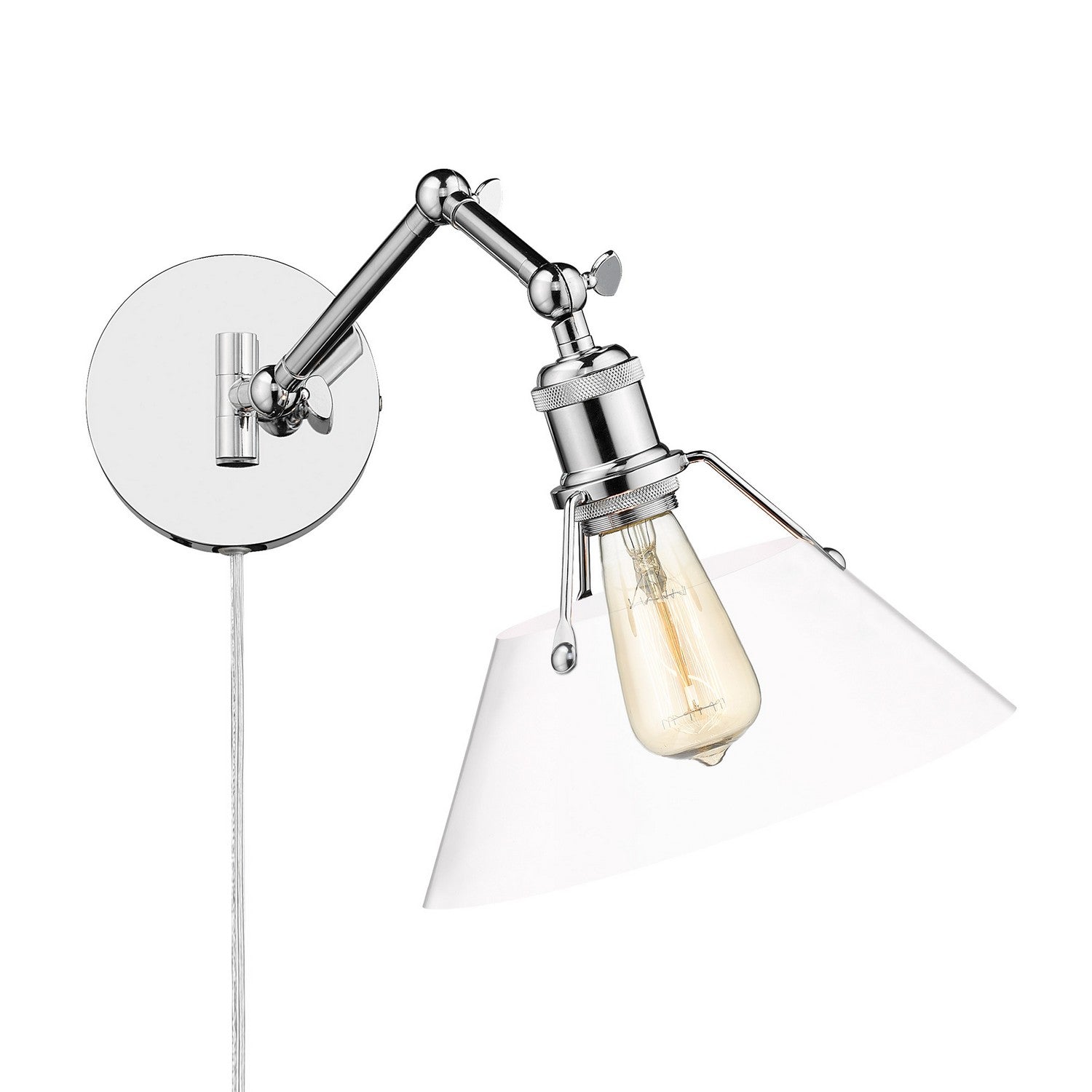 Golden - 3306-A1W CH-CLR - One Light Wall Sconce - Orwell - Chrome