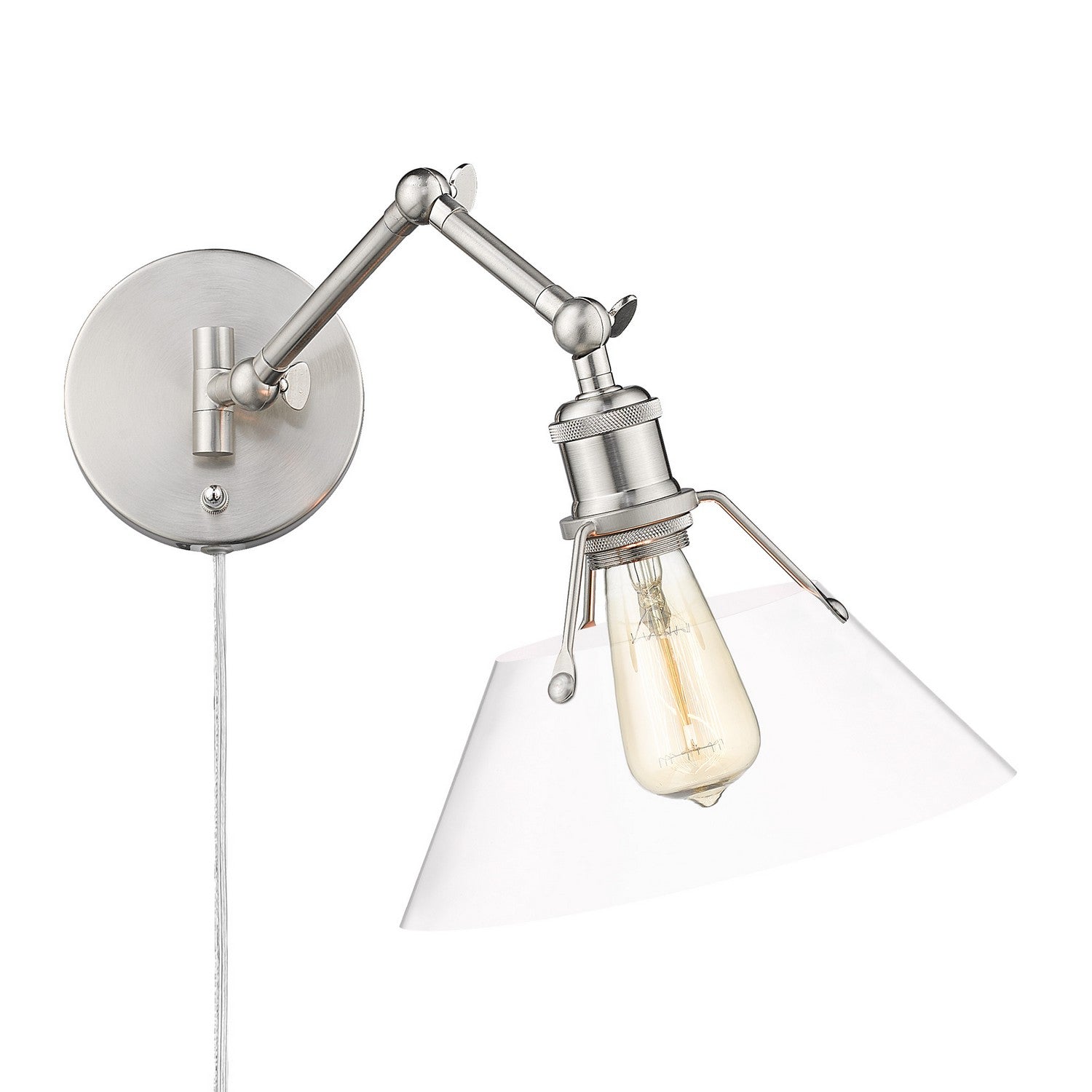 Golden - 3306-A1W PW-CLR - One Light Wall Sconce - Orwell - Pewter