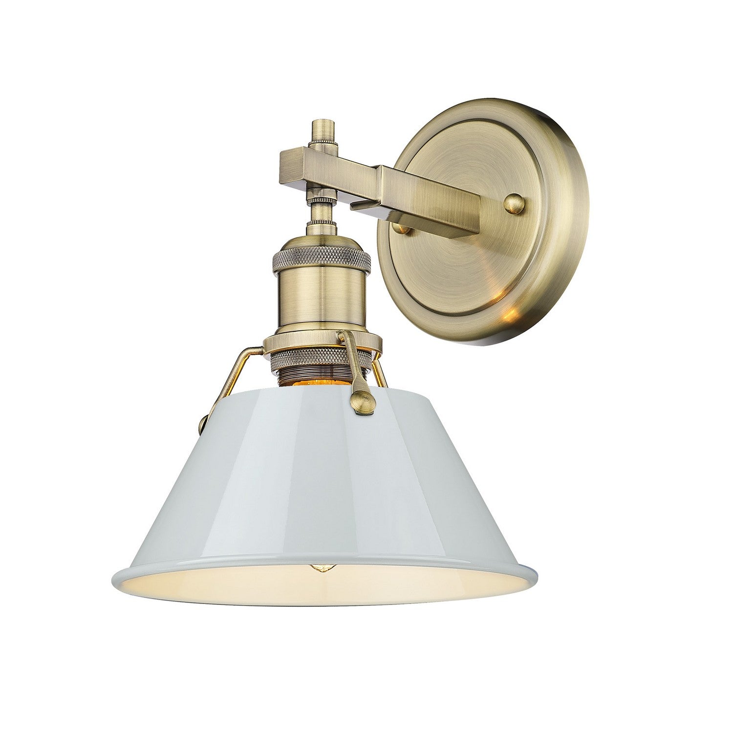 Golden - 3306-BA1 AB-DB - One Light Bath Vanity - Orwell - Aged Brass