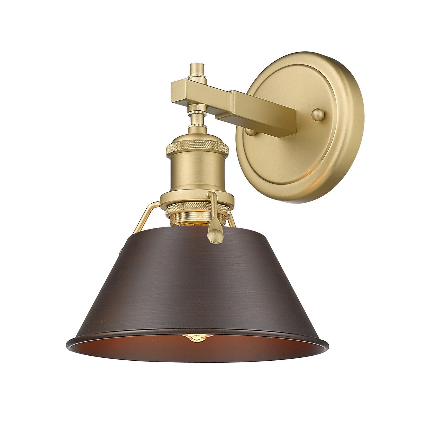 Golden - 3306-BA1 BCB-RBZ - One Light Bath Vanity - Orwell - Brushed Champagne Brass