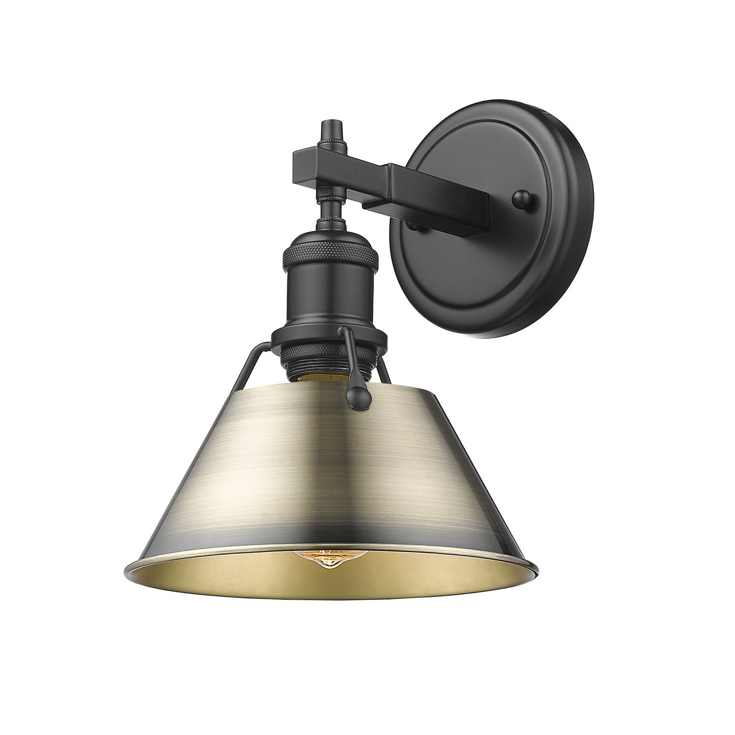 Golden - 3306-BA1 BLK-AB - One Light Bath Vanity - Orwell - Matte Black