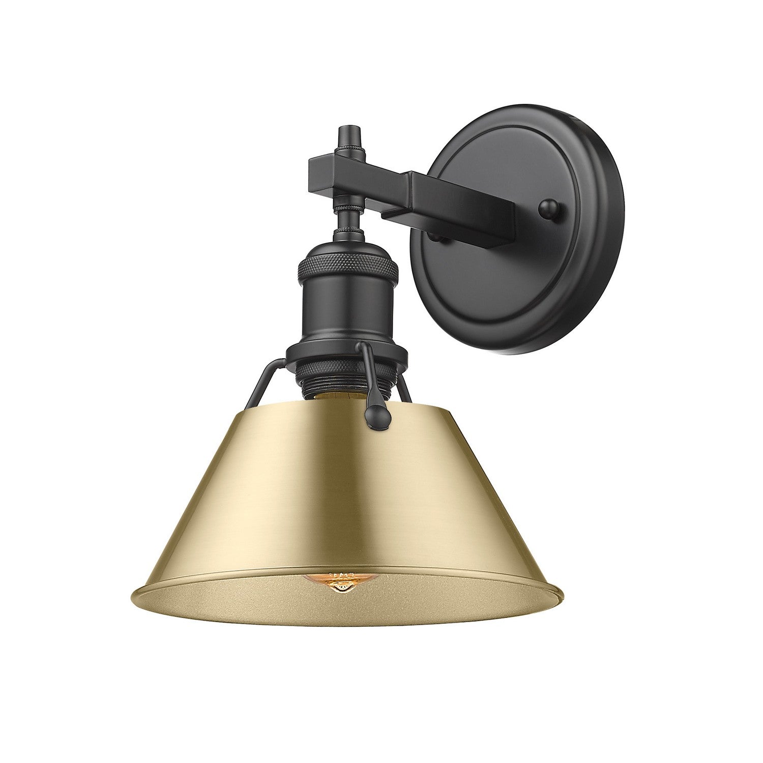 Golden - 3306-BA1 BLK-BCB - One Light Bath Vanity - Orwell - Matte Black