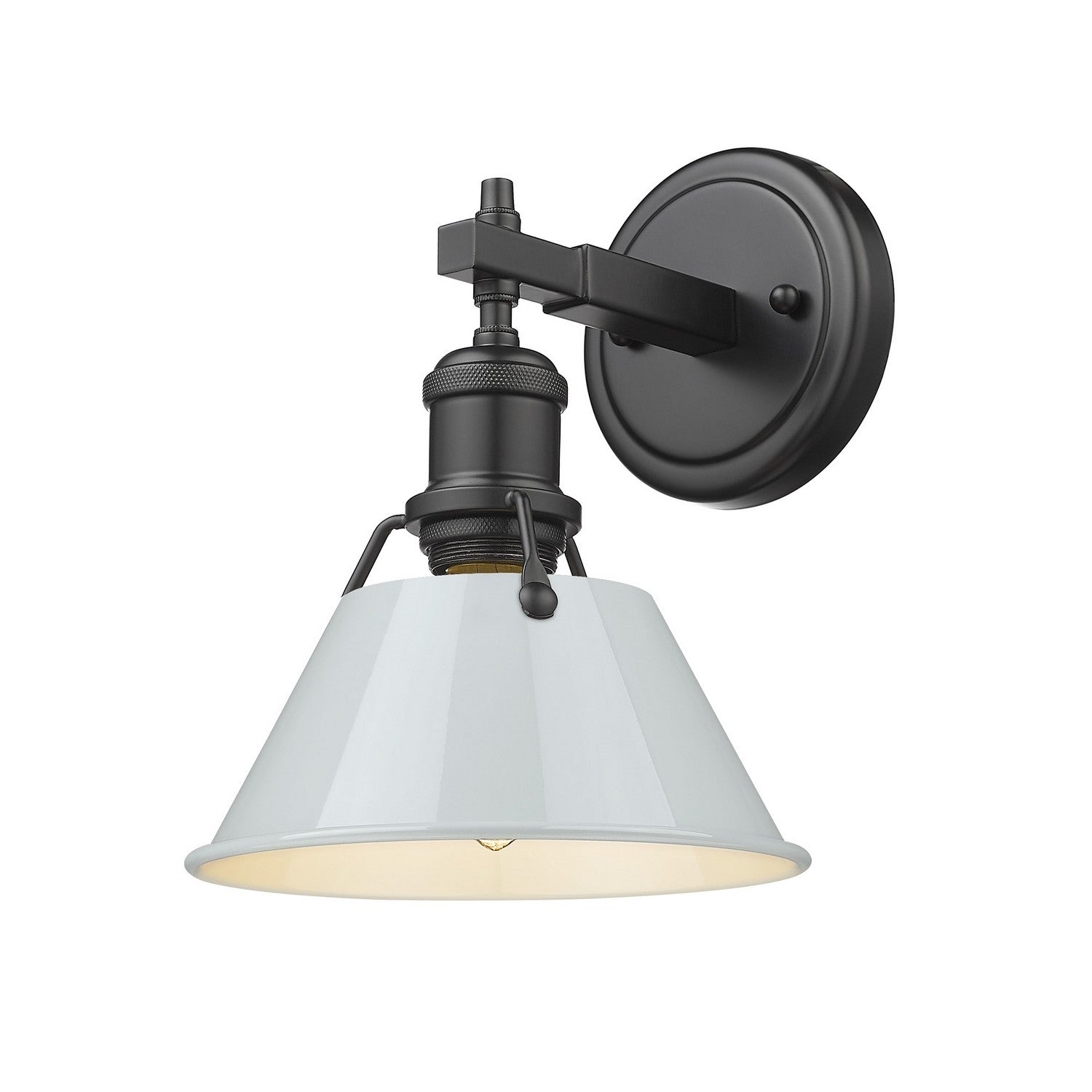 Golden - 3306-BA1 BLK-DB - One Light Bath Vanity - Orwell - Matte Black