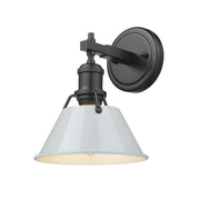 Golden - 3306-BA1 BLK-DB - One Light Bath Vanity - Orwell - Matte Black