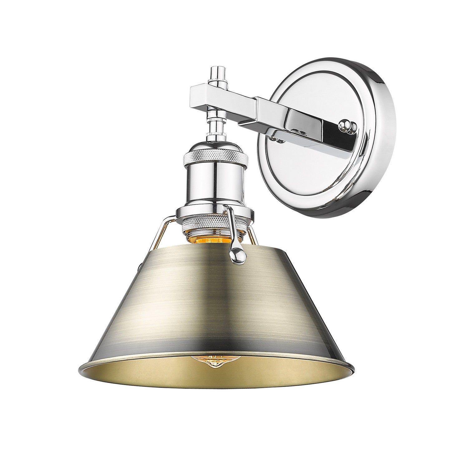 Golden - 3306-BA1 CH-AB - One Light Bath Vanity - Orwell - Chrome
